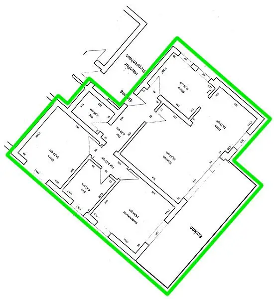 Grundriss eingenordet -- Gepflegte 3-Zimmer-Wohnung in der Berger-Höhe mit großem Balkon