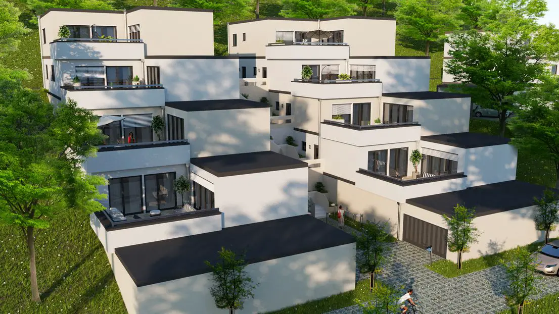 Beispiel -- Ca. 1430 m² Wohn- u. Nutzfläche! Baugrundstück mit Baugenehmigung für Terrassenhäuser mit 8 WE