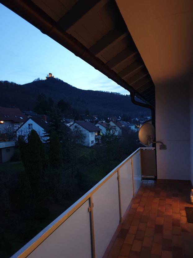 Ausblick -- Vollständig renovierte 3-Raum-Dachgeschosswohnung mit Balkon in Annweiler am Trifels