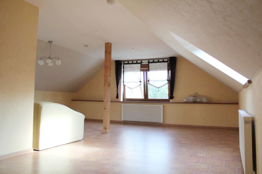Wohnzimmer -- In Gabsheim Single gesucht!! ** Schön geschnittene, helle Dachgeschoßwohnung ** Mit Einbauküche