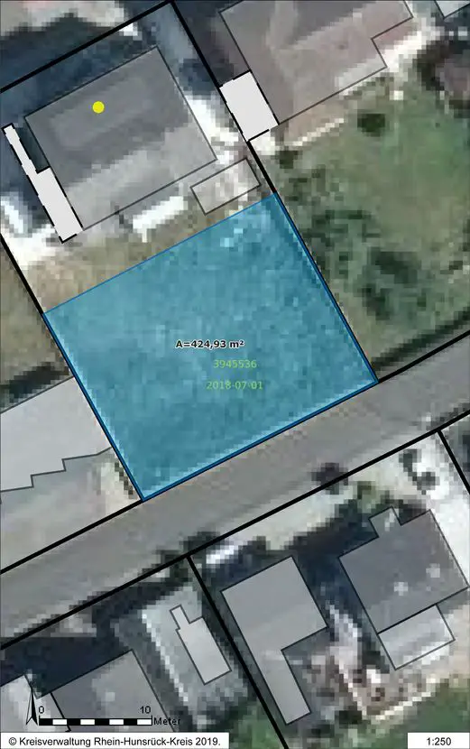 Lageplan/Luftbild -- Baugrundstück für Ihr Einfamilienhaus oder Bungalow in der Kreisstadt Simmern!