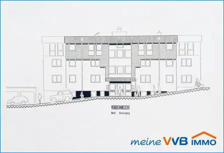 Vorderansicht -- Provisionsfrei - Moderne Neubauwohnung 3 ZKB mit Terrasse, GWC und Stellplatz in Wadgassen-Werbeln