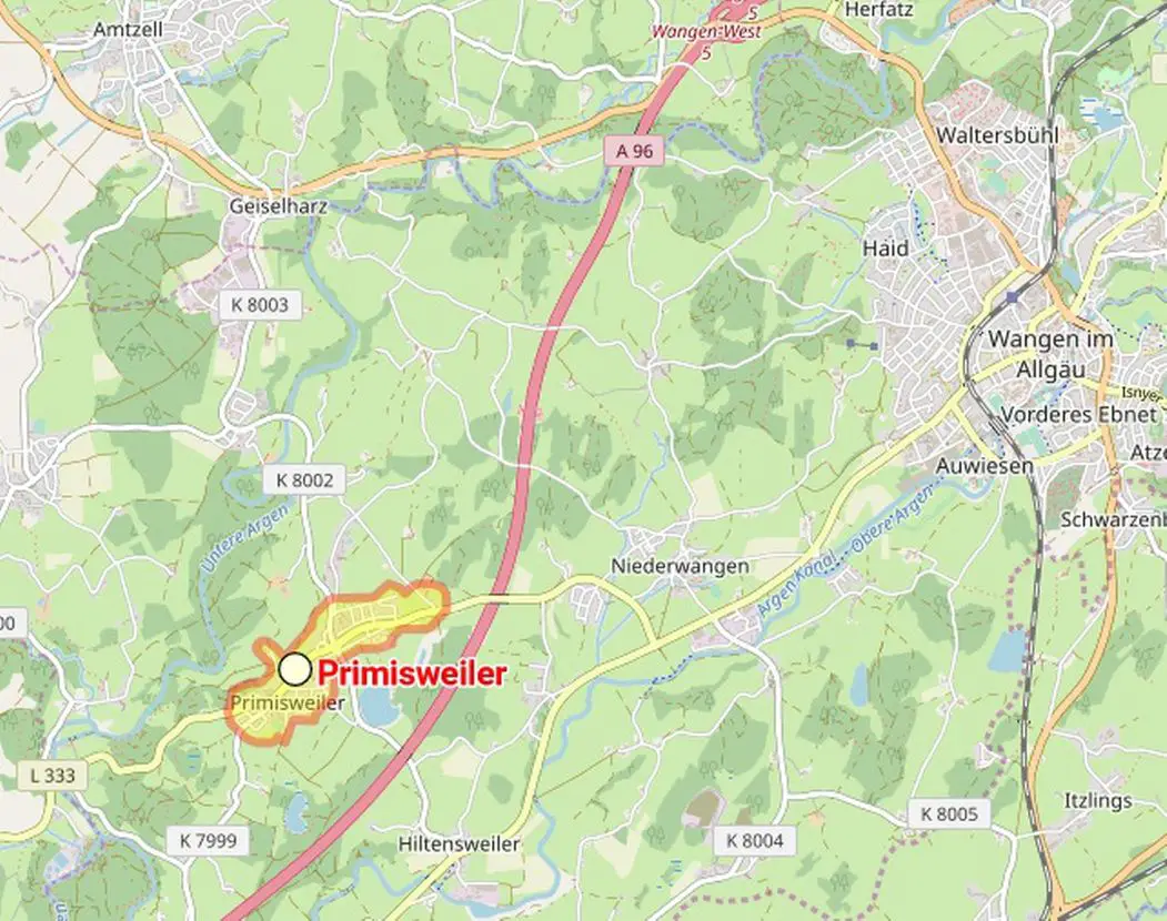 Primisweiler -- Langfristige Wertanlage: Grundstück mit Erbbaupachtvertrag in Wangen/Primisweiler