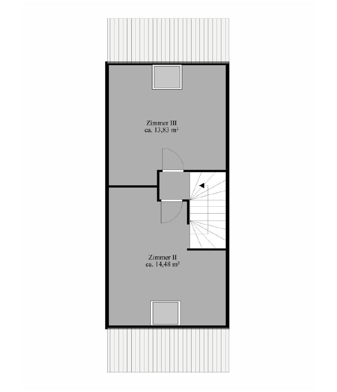 Aufteilung Dachgeschoss -- Erstbezug nach Renovierung: Modernes Reihenmittelhaus in familienfreundlicher Lage
