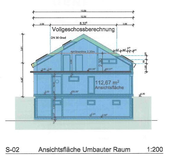 Schnitt -- KNIPFER IMMOBILIEN - Grundstück mit Baugenehmigung für 2 Doppelhaushälften in Ottmarshausen