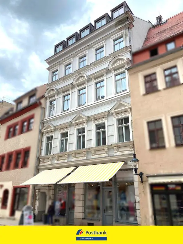 Sicht von der Petersstraße -- 3 Raum Eigentumswohnung in der Historischen Innenstadt Freibergs
