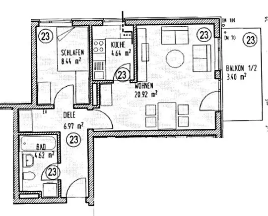  -- Quadratisch, praktisch, GUT!! 2-Zimmer-Wohnung mit Balkon, frisch geweißten Wänden & Einbauküche