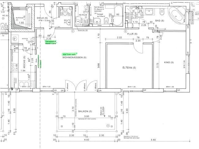 Grundriss -- Gepflegte 3-Raum-Wohnung mit Balkon, Einbauküche und Doppeltiefgaragein Hohenlohekreis