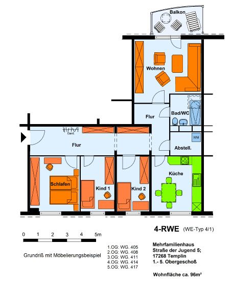 Grundriss -- Frisch sanierte Wohnung ideal für Familien mit Kindern