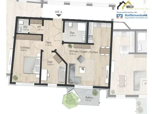 Grundriss -- Exklusive Neubau-Penthousewohnung über den Dächern von Mitwitz!