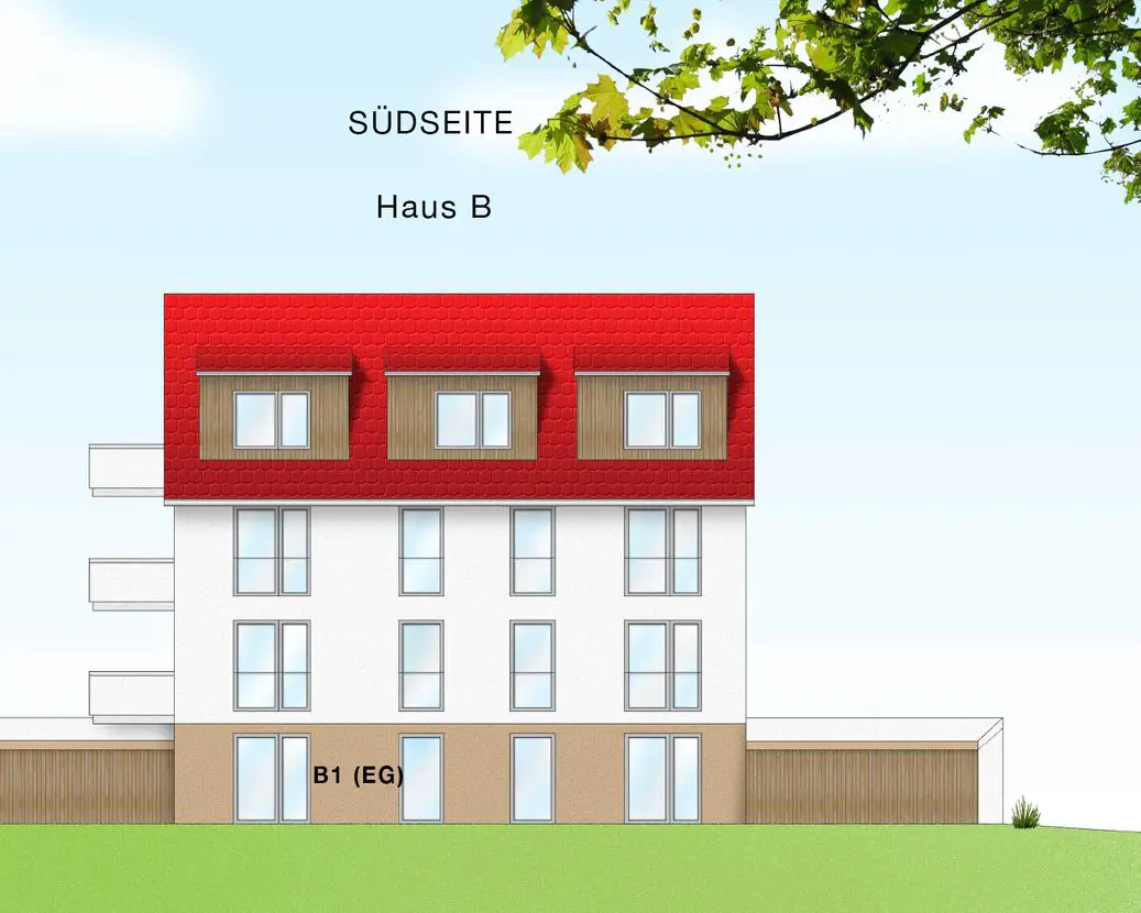 SüdseiteB1 -- Großzügige, familienfreundliche 5 1/2 Zimmer ETW (B1) im EG mit West-Terrasse und Gartenanteil