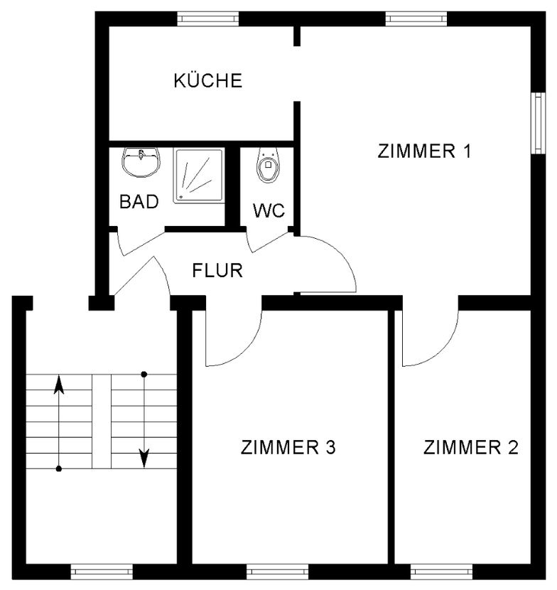 Grundriss -- Gemütliche 3-Zimmer-Wohnung in Hürth