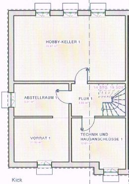 Grundriss Keller -- Erstbezug: freundliche 5-Zimmer-Doppelhaushälfte mit Garten und Einbauküche in Wolbeck, Münster