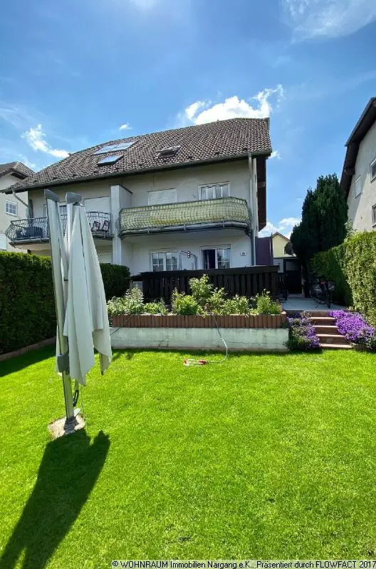 Gartenansicht -- Tolle Maisonettewohnung mit herrlichem Garten in Mommenheim