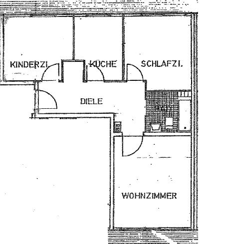 Grundriss-Skizze -- Tolle 3-Zimmer-Dachgeschosswohnung mit TG-Stellplatz