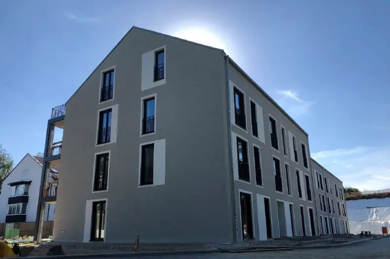 Außenansicht III -- Neubauprojekt "Alte Ziegelei" in Petershausen! Traumhafte 2-Zimmer-Gartenwohnung zu vermieten!