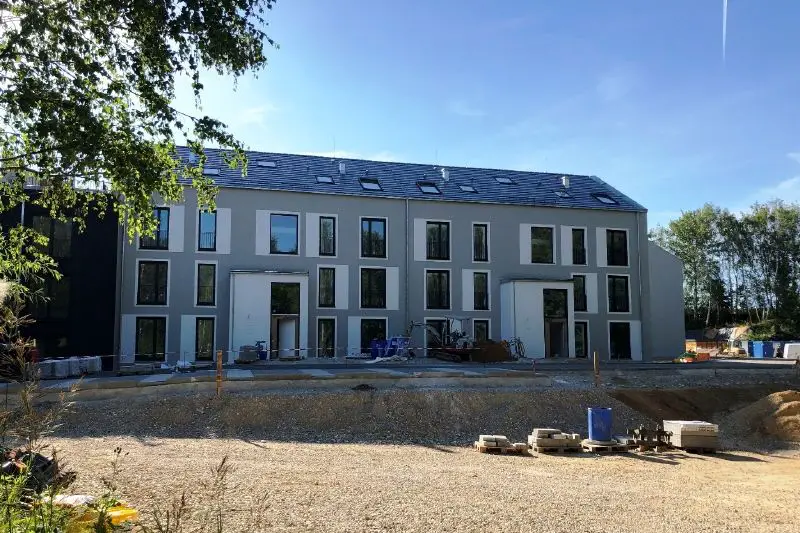 Außenansicht IV -- Neubauprojekt "Alte Ziegelei" in Petershausen! Traumhafte 2-Zimmer-Gartenwohnung zu vermieten!