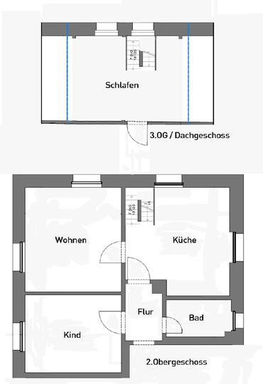  -- ...mit EBK: 3-Zi-Maisonette-Wohnung in Königsbrück