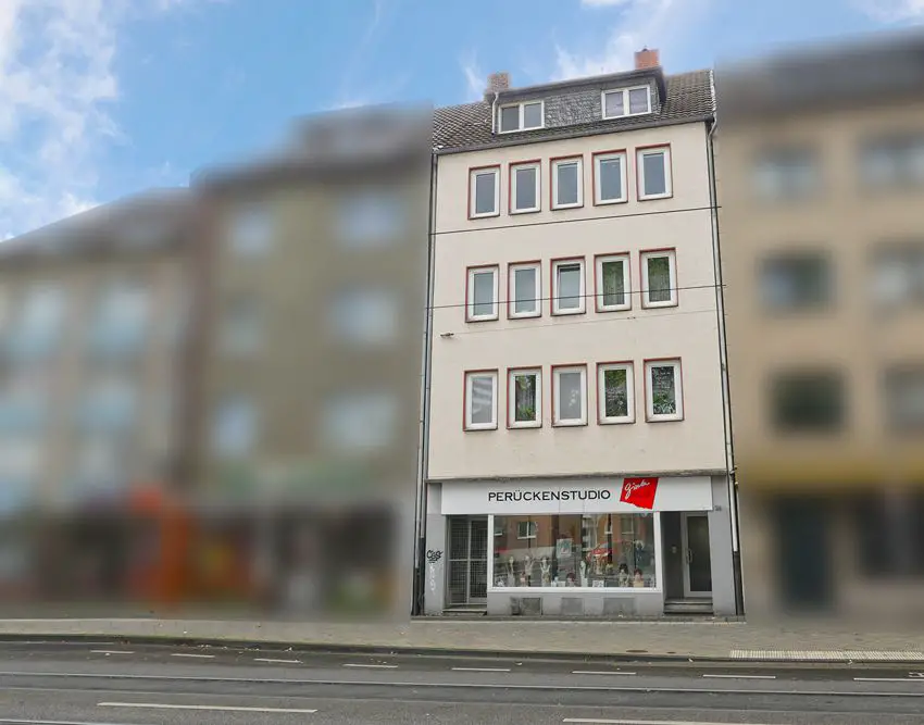 Außenansicht -- Krefeld-Zentrum: Wohn- und Geschäftshaus in guter Lage