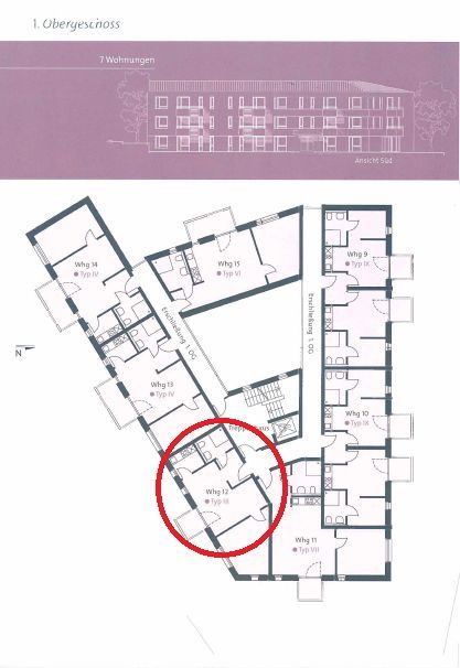 1. Obergeschoss -- Barrierefreie, seniorengerechte 2-Zimmer-Wohnung mit Süd-Balkon in ruhiger Citylage zu verkaufen! 