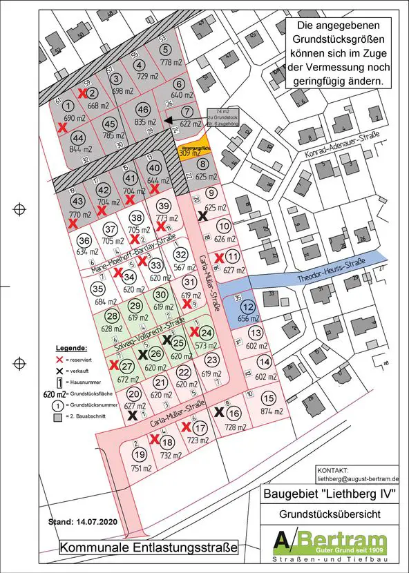 Grundstücksübersicht (Bauabsch -- Baugrundstücke im Baugebiet "Liethberg IV in Goslar-Vienenburg