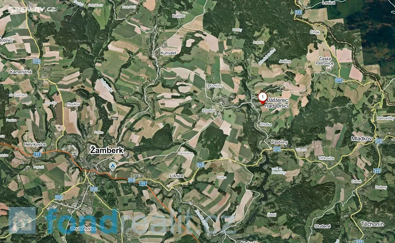 Prodej  lesa 8 589 m², Klášterec nad Orlicí, okres Ústí nad Orlicí