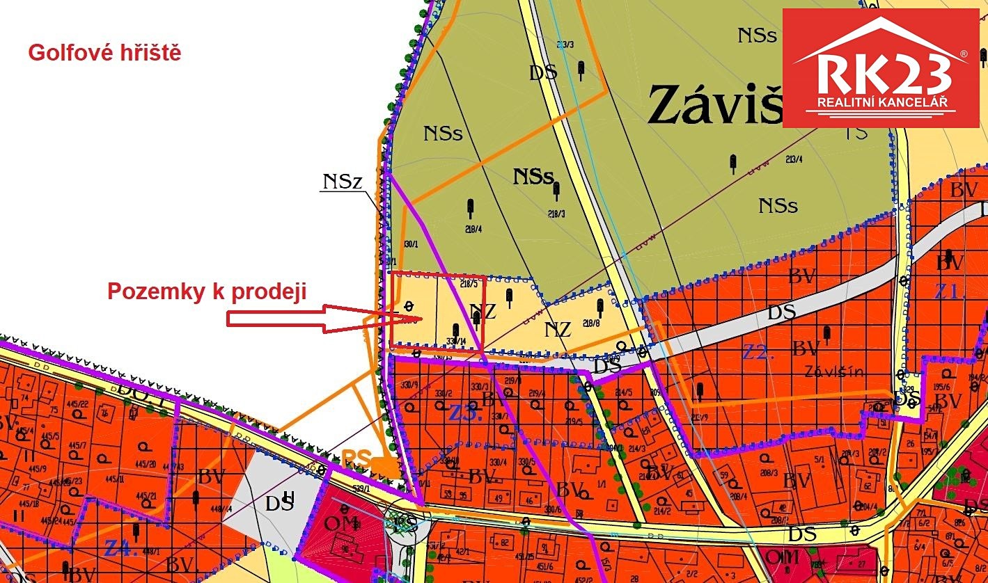 Prodej  pozemku 2 990 m², Zádub-Závišín - Zádub, okres Cheb