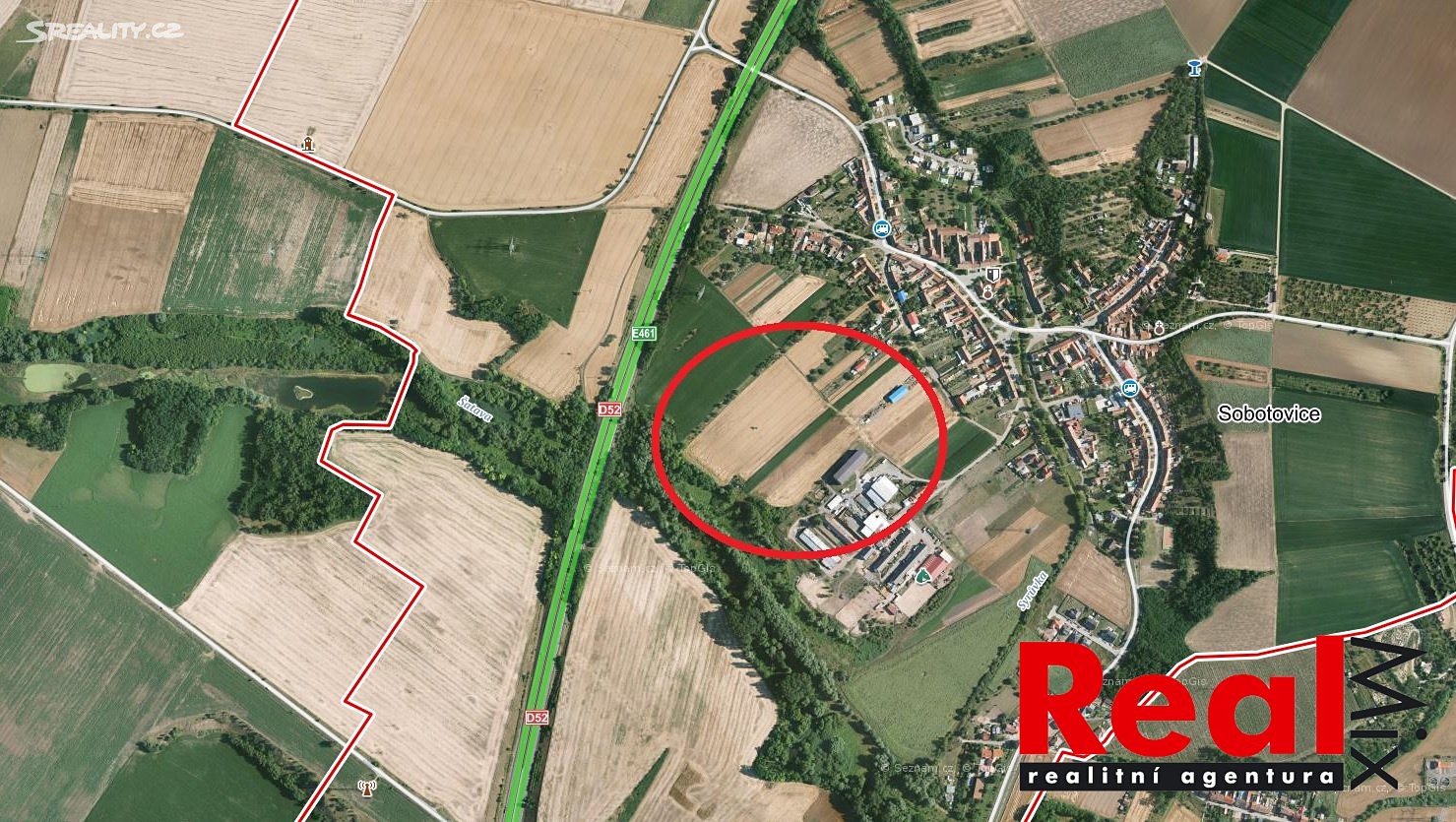 Prodej  komerčního pozemku 3 064 m², Sobotovice, okres Brno-venkov