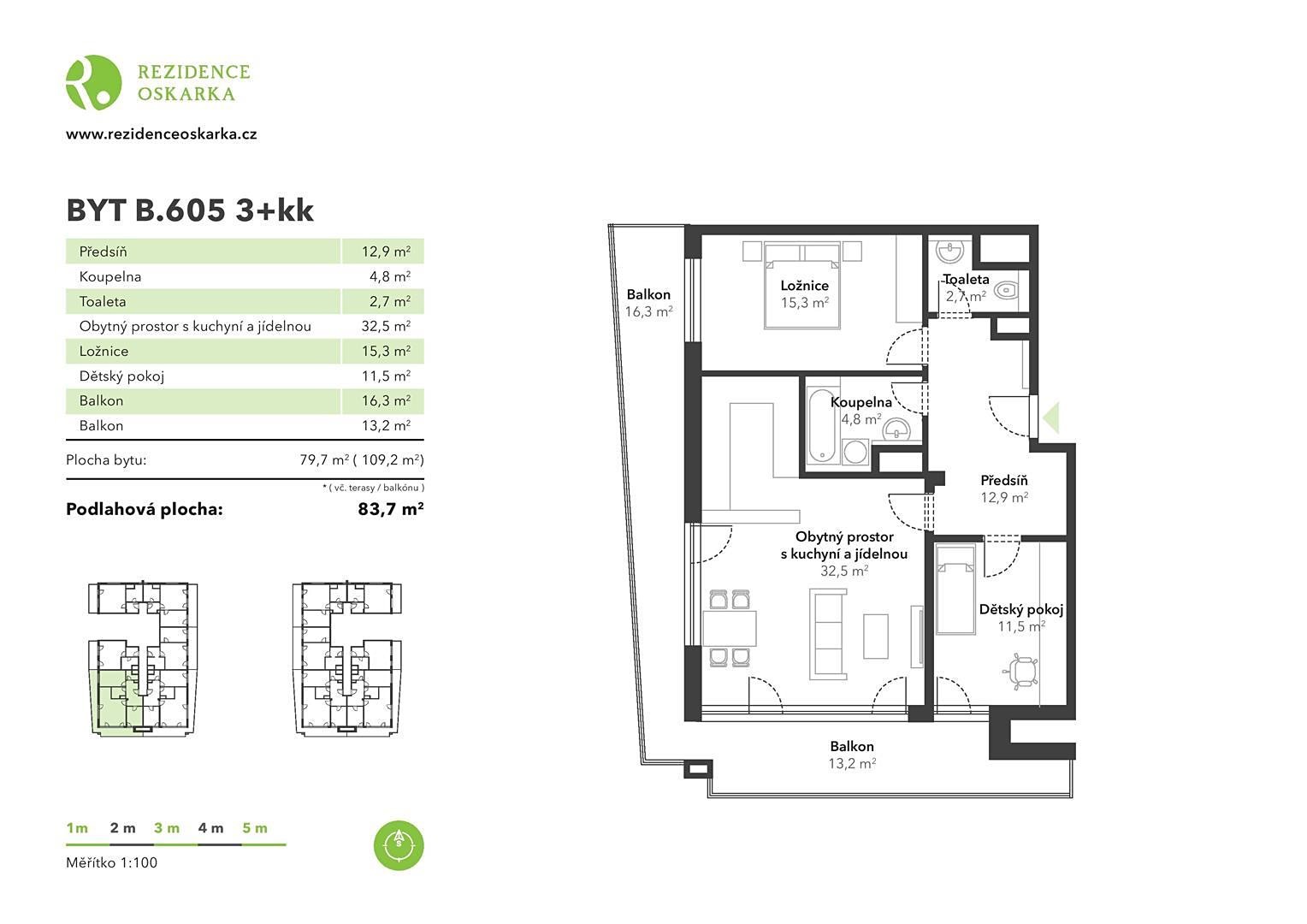 Prodej bytu 3+kk 84 m², České Budějovice - České Budějovice 2, okres České Budějovice