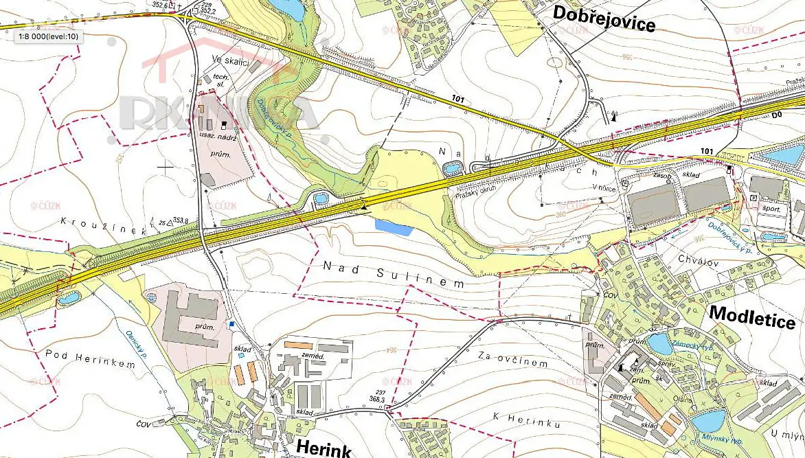 Prodej  pole 3 151 m², Dobřejovice, okres Praha-východ