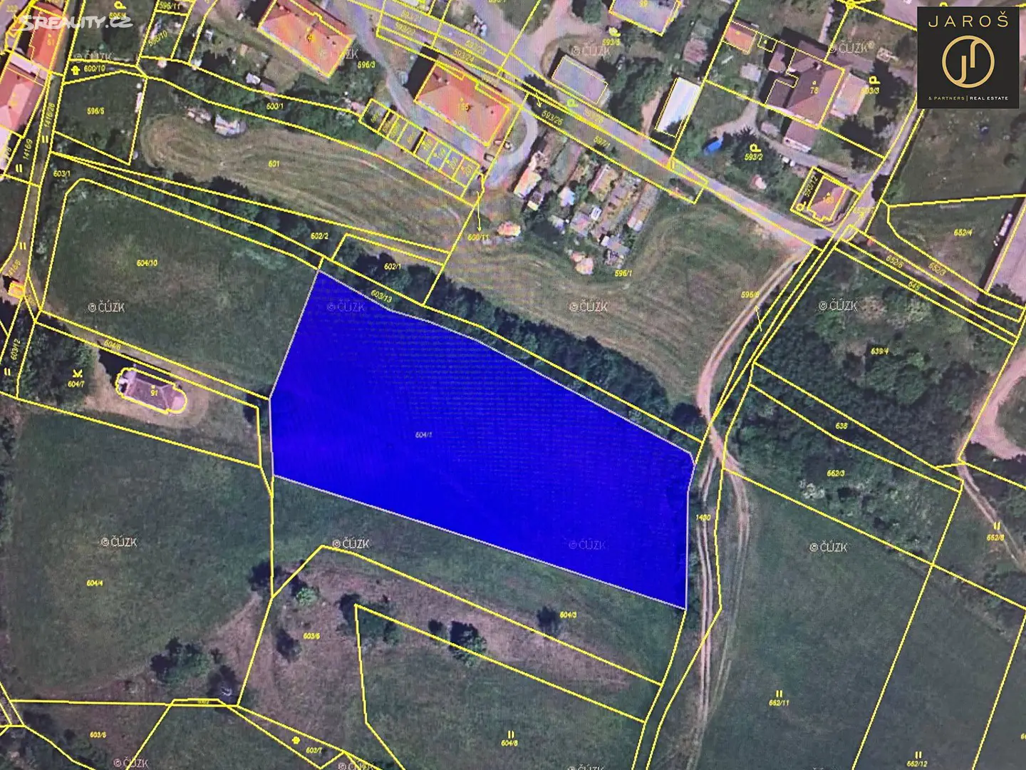 Prodej  stavebního pozemku 6 686 m², Milešov, okres Příbram