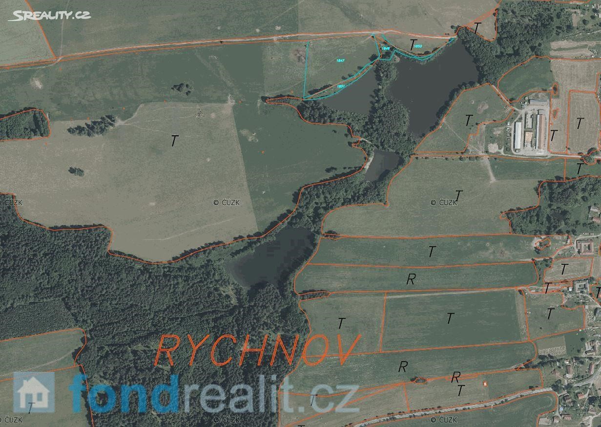 Prodej  pozemku 27 122 m², Horní Stropnice - Rychnov u Nových Hradů, okres České Budějovice