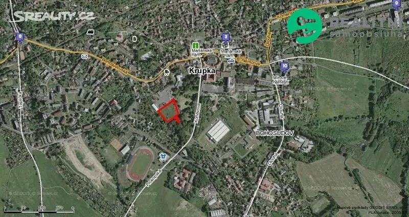Prodej  stavebního pozemku 9 104 m², Krupka, okres Teplice