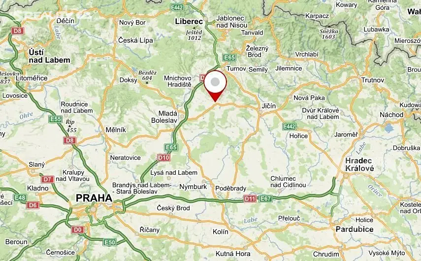 Prodej  stavebního pozemku 1 438 m², Přepeře, okres Mladá Boleslav