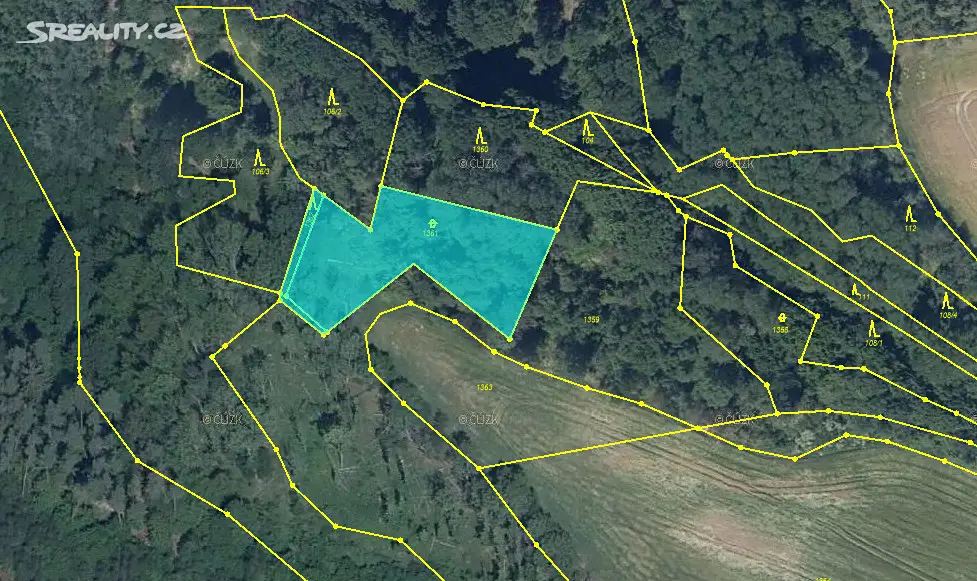 Prodej  lesa 10 632 m², Kokořín, okres Mělník