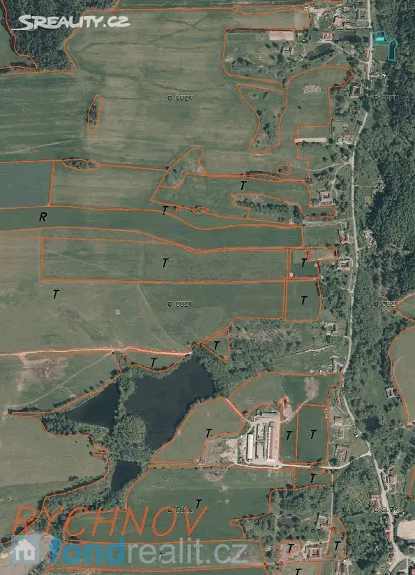 Prodej  pozemku 1 896 m², Horní Stropnice - Rychnov u Nových Hradů, okres České Budějovice