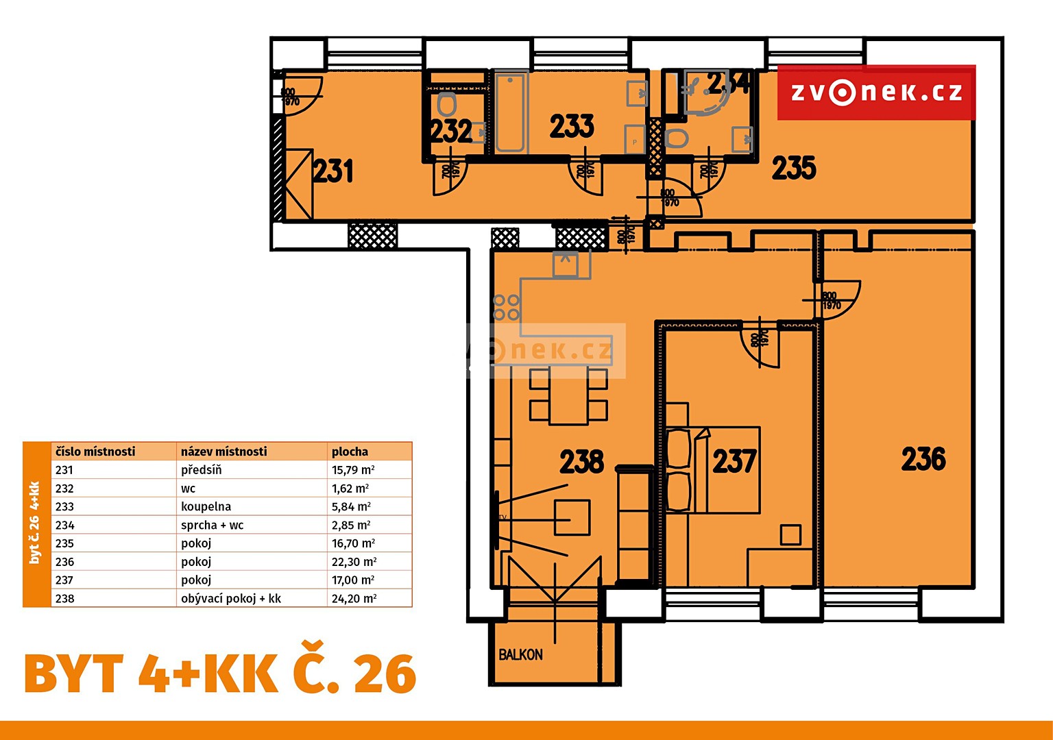 Prodej bytu 4+kk 111 m², Horní náměstí, Vsetín