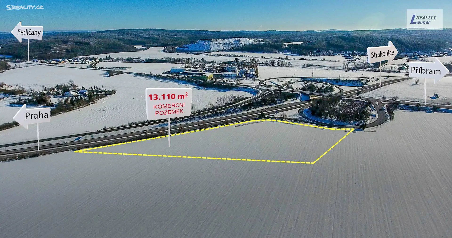Prodej  komerčního pozemku 13 110 m², Drásov, okres Příbram