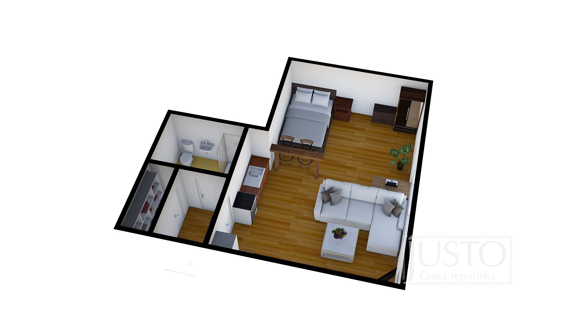 Prodej bytu atypické 47 m², Budějovická, Písek - Budějovické Předměstí