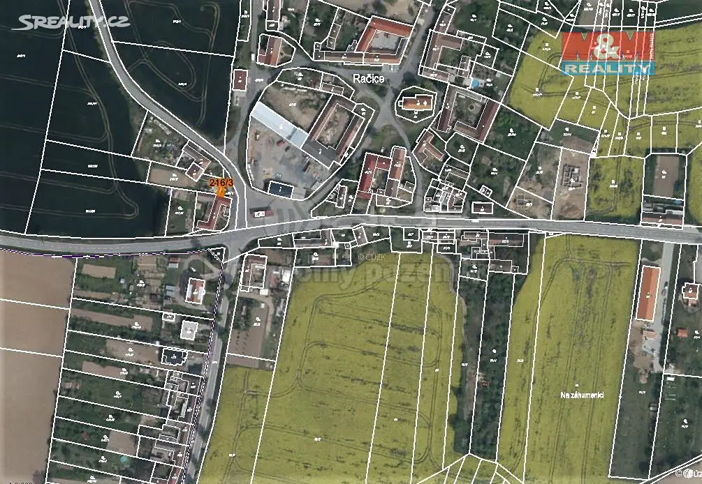 Prodej  pozemku 43 m², Račice, okres Třebíč