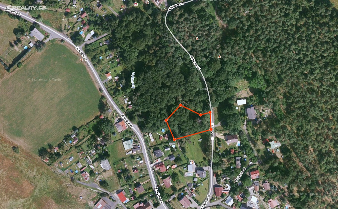 Prodej  zahrady 1 882 m², Kamenický Šenov, okres Česká Lípa
