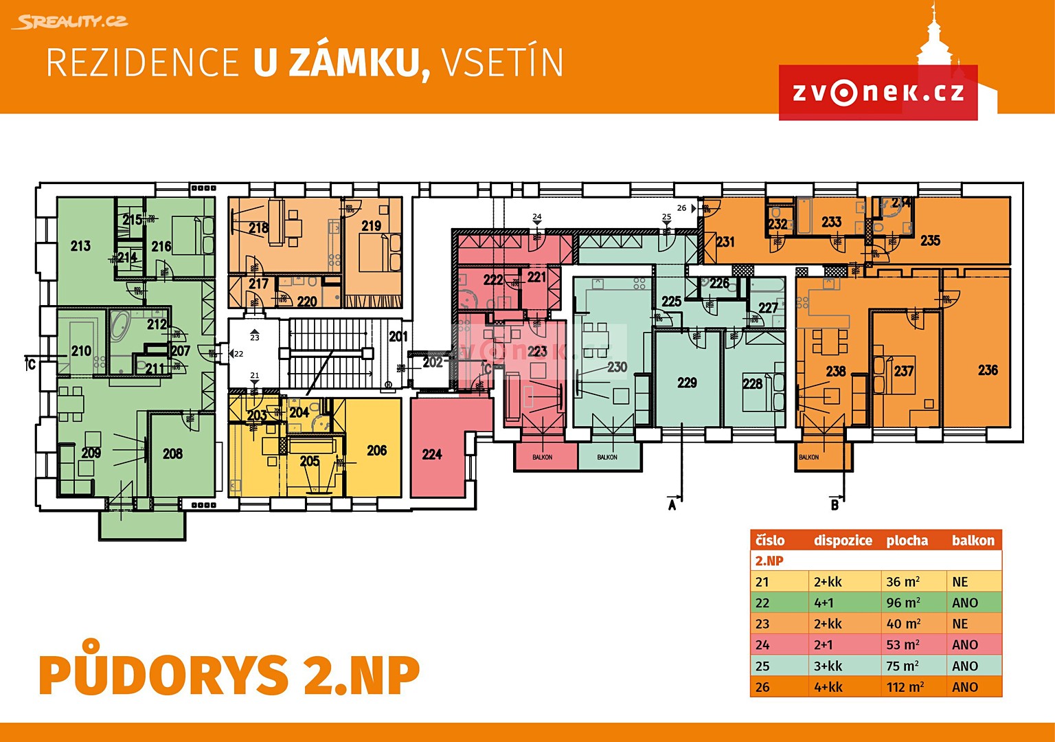 Prodej bytu 3+kk 75 m², Horní náměstí, Vsetín