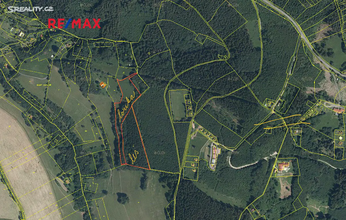 Prodej  lesa 25 281 m², Lopeník, okres Uherské Hradiště