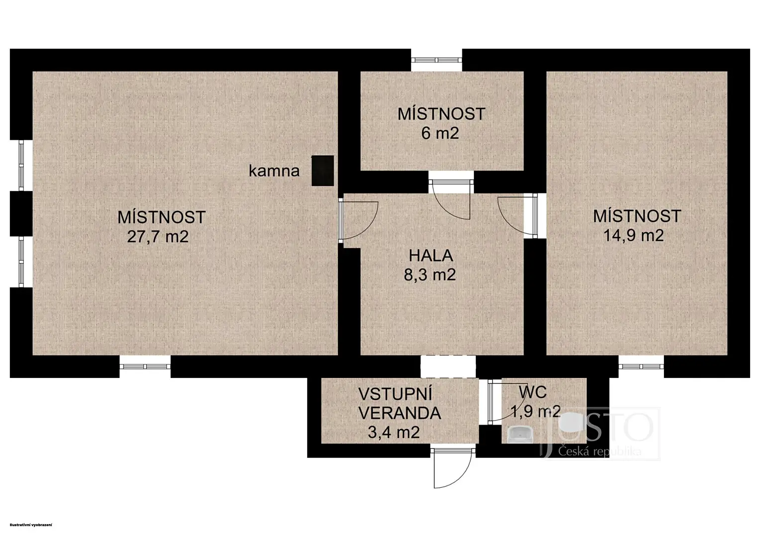 Prodej  rodinného domu 140 m², pozemek 479 m², Slabčice - Písecká Smoleč, okres Písek