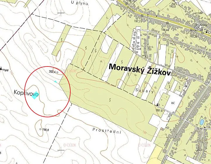 Prodej  pozemku 1 624 m², Moravský Žižkov, okres Břeclav
