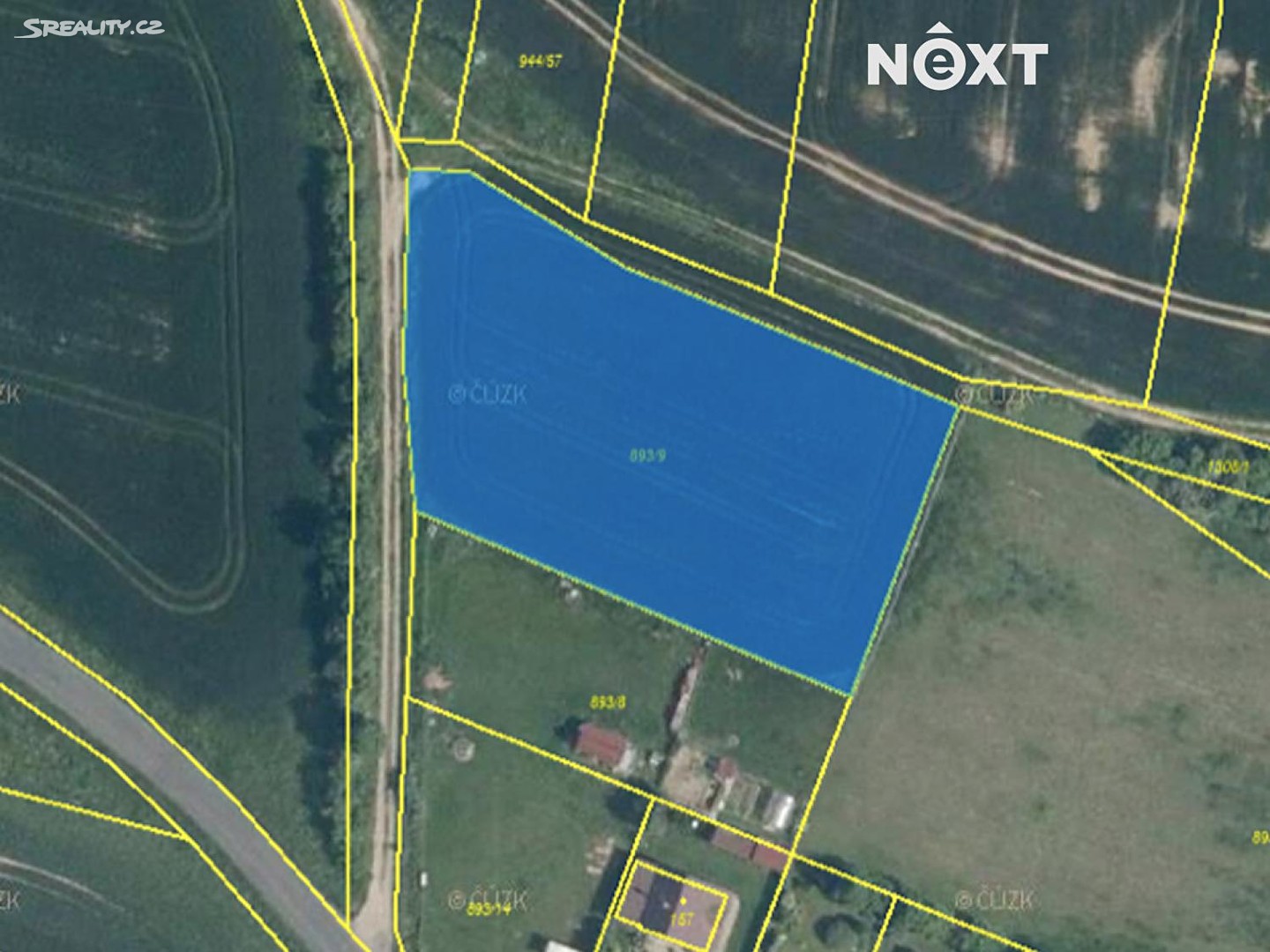 Prodej  stavebního pozemku 3 033 m², Krty, okres Rakovník