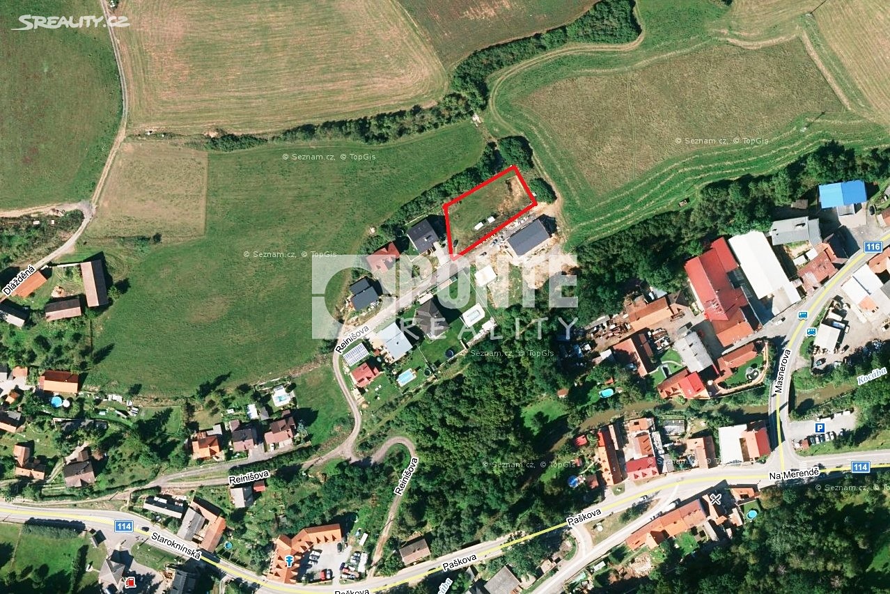 Prodej  stavebního pozemku 1 434 m², Reinišova, Nový Knín