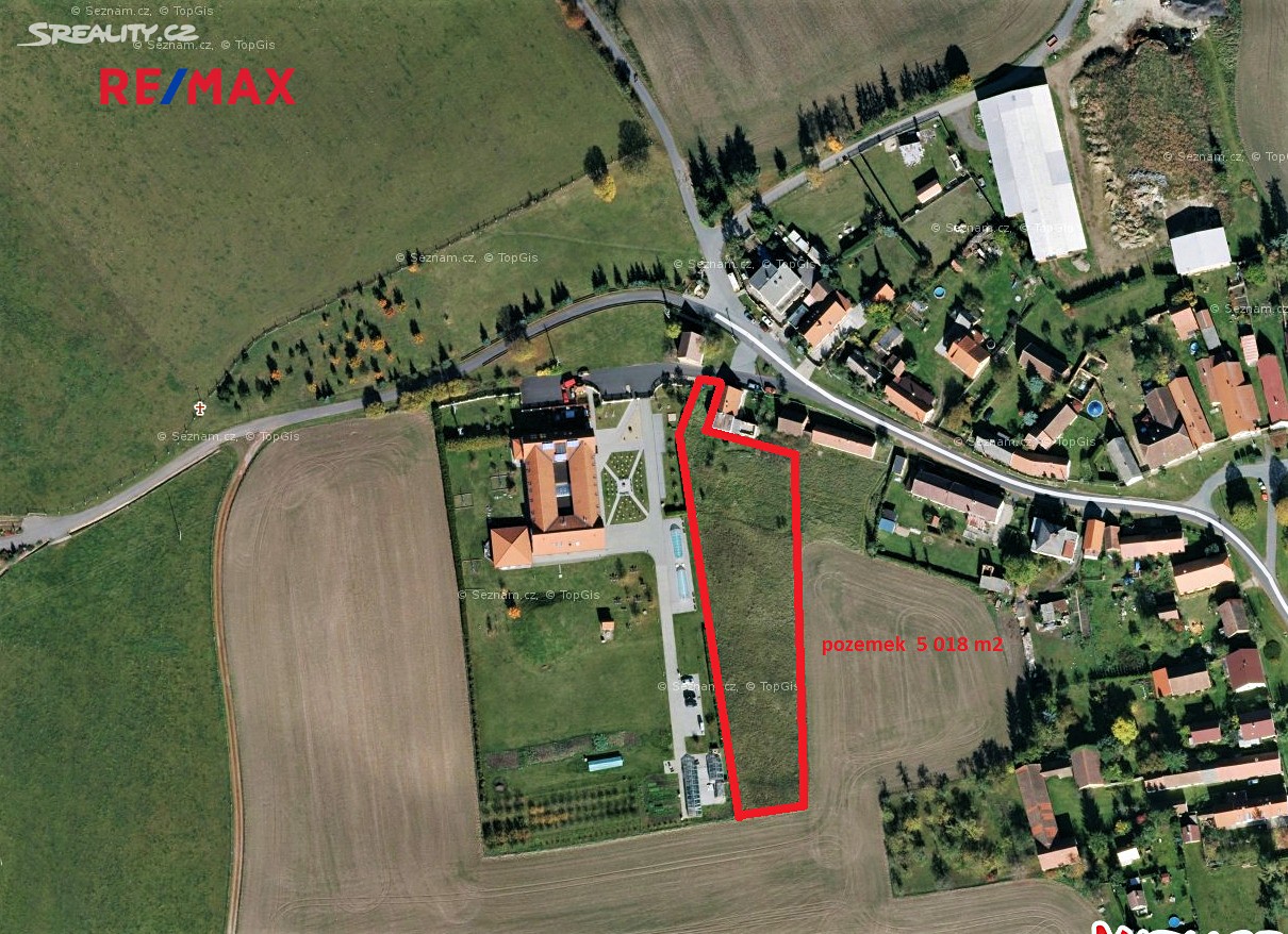 Prodej  stavebního pozemku 5 018 m², Zvíkovec, okres Rokycany