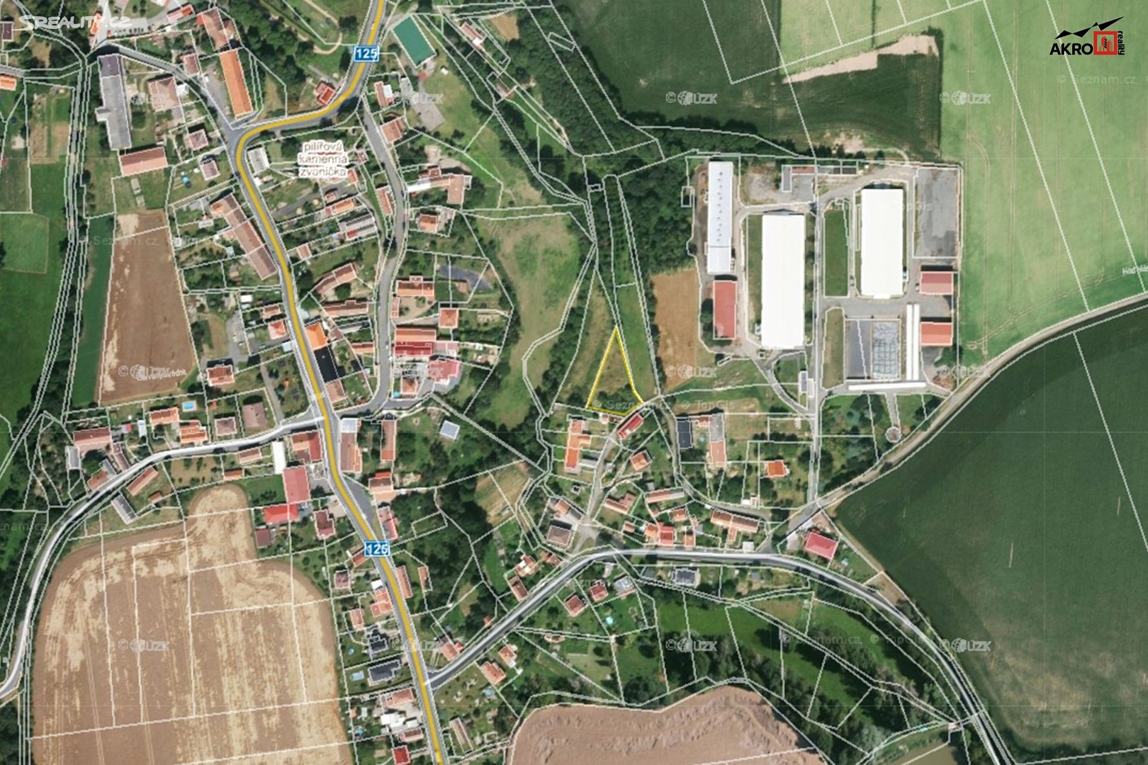 Prodej  stavebního pozemku 1 349 m², Bečváry - Červený Hrádek, okres Kolín