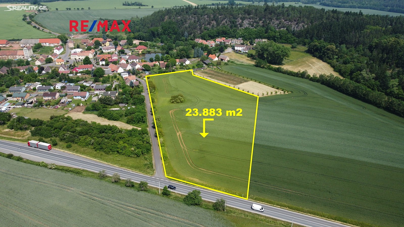 Prodej  stavebního pozemku 23 883 m², Lubenec, okres Louny